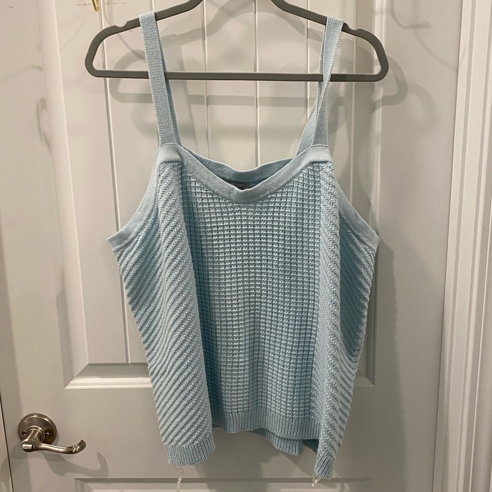 Sandy Liang Target Collab Light Blue Knit Tank Plus Size 2X New With Tags